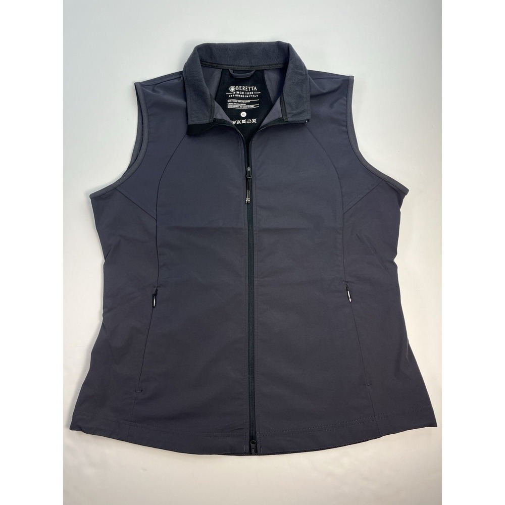 BERETTA Vest Women's Size XL Gray Softshell Windblock Lightweight Outdoor